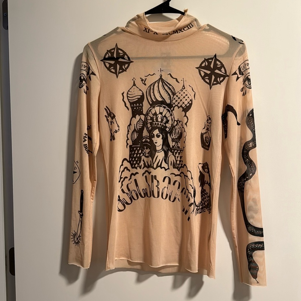 Sheer long-sleeve